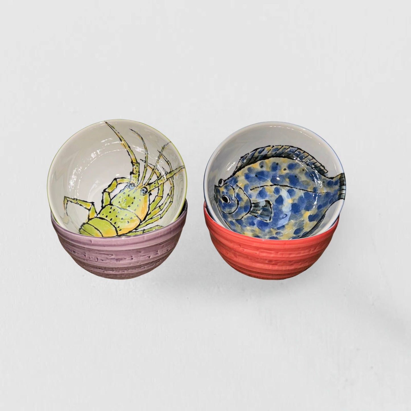 Manga Sea Creature 4 piece boxed bowl set 13cm