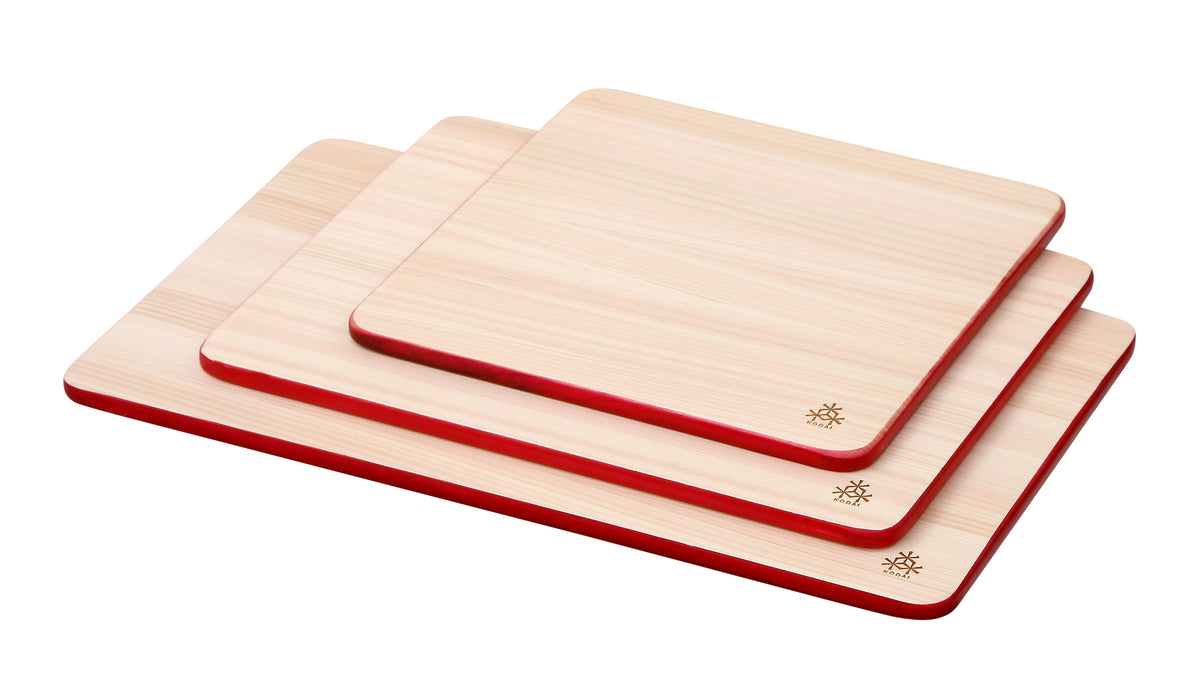 Hinoki Cutting Board Urushi - Red Medium