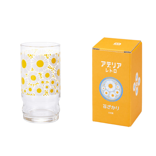 Aderia Retro Blooming Flowers Gift Box Glass Tumbler 270ml