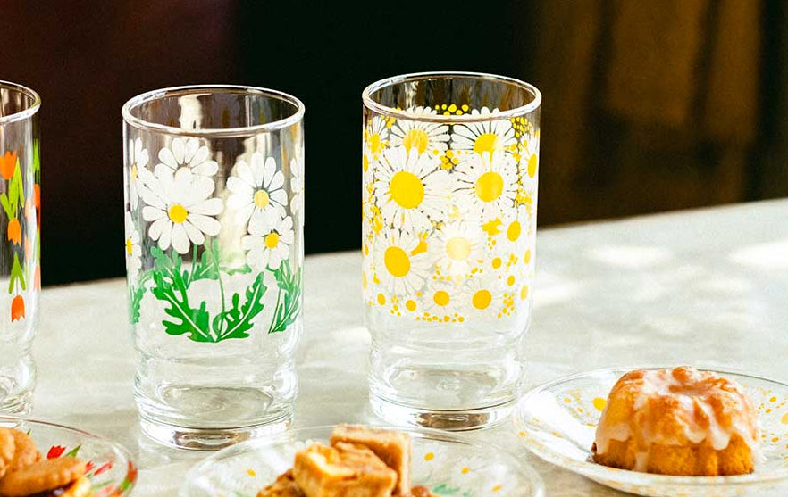 Aderia Retro Blooming Flowers Gift Box Glass Tumbler 270ml