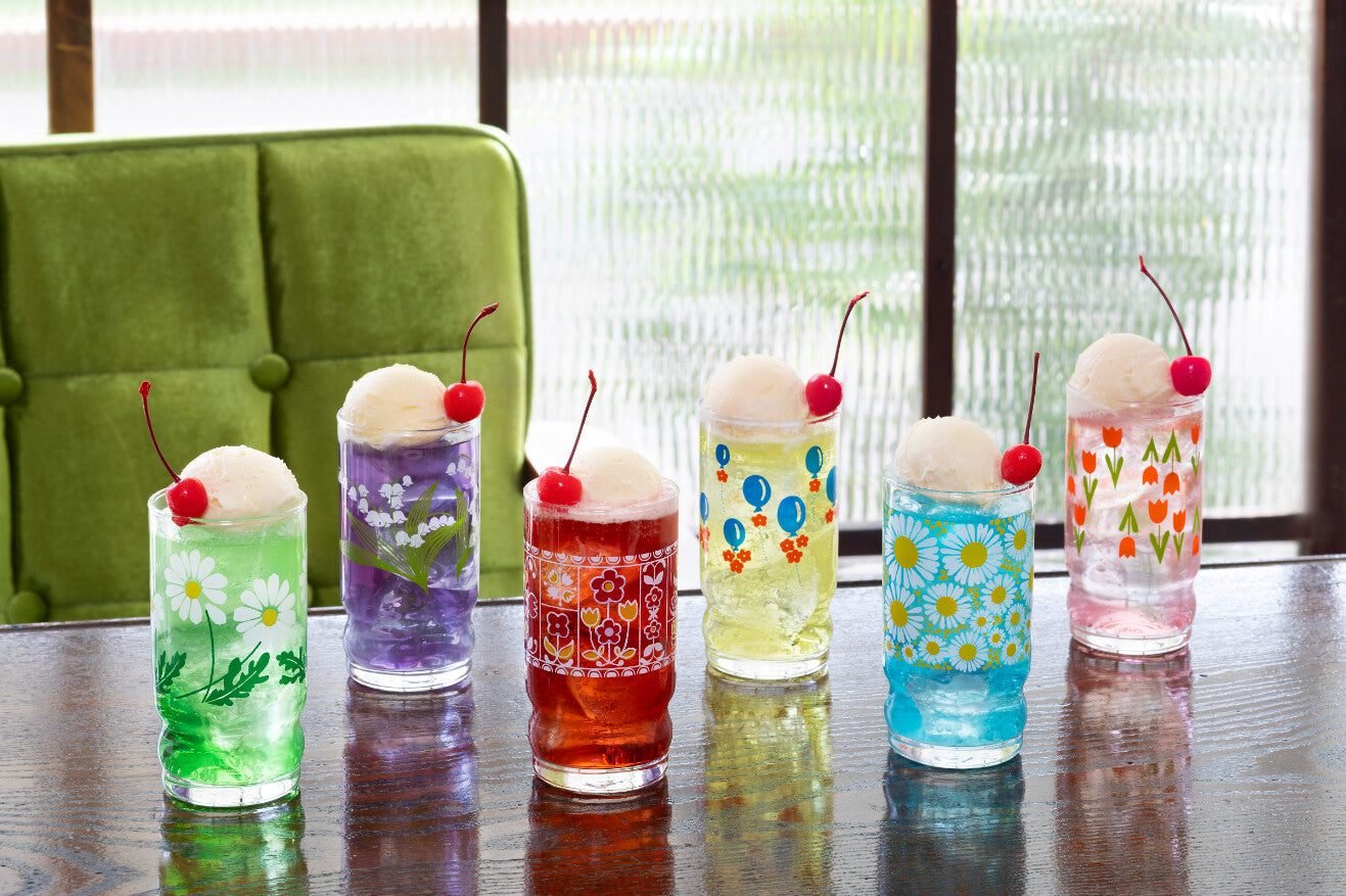 Aderia Retro Blooming Flowers Gift Box Glass Tumbler 270ml