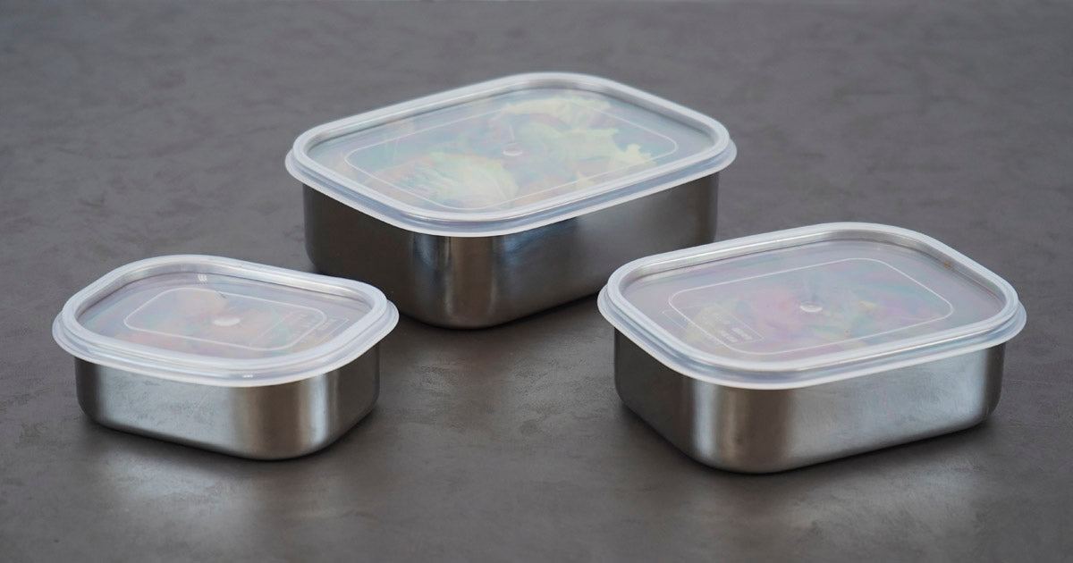 Ajido Stainless Steel Food Container with Lid - Medium