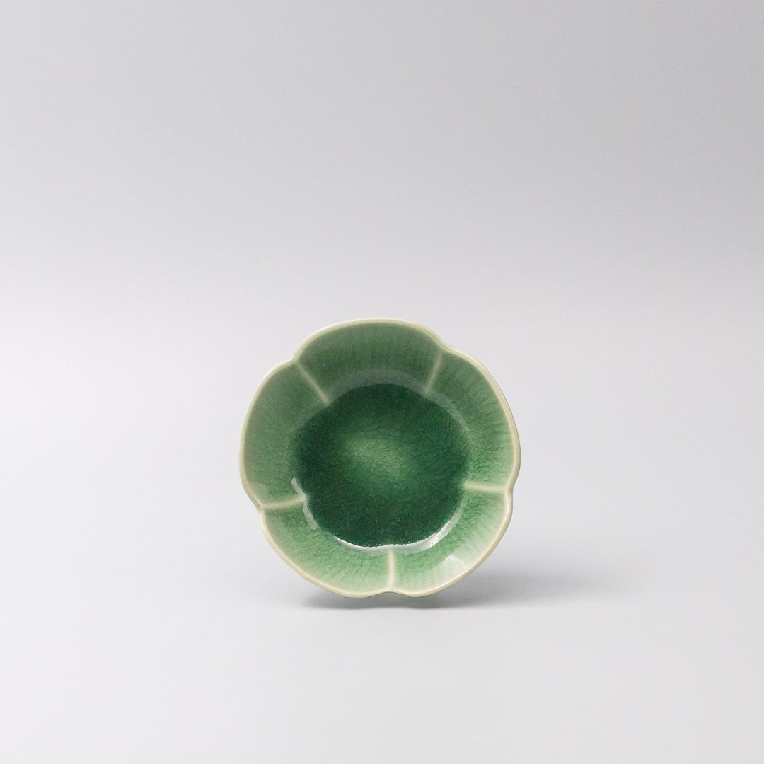 Amane Emerald Flower Sauce Dish 12cm