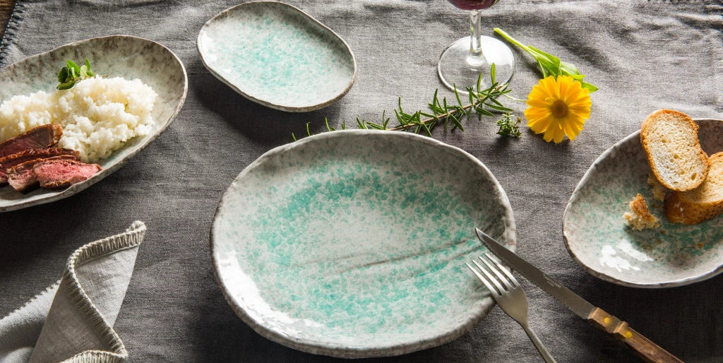 Aqua Splash oval plate 24cm