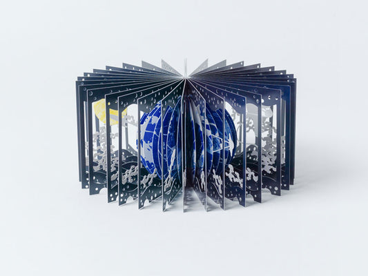 Artistic 360° Book Earth and the Moon