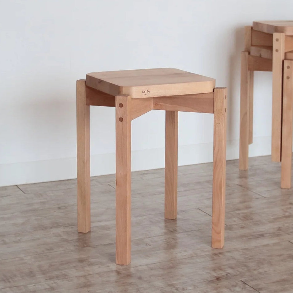Asakura Makanai Natural Snow Beech Stool