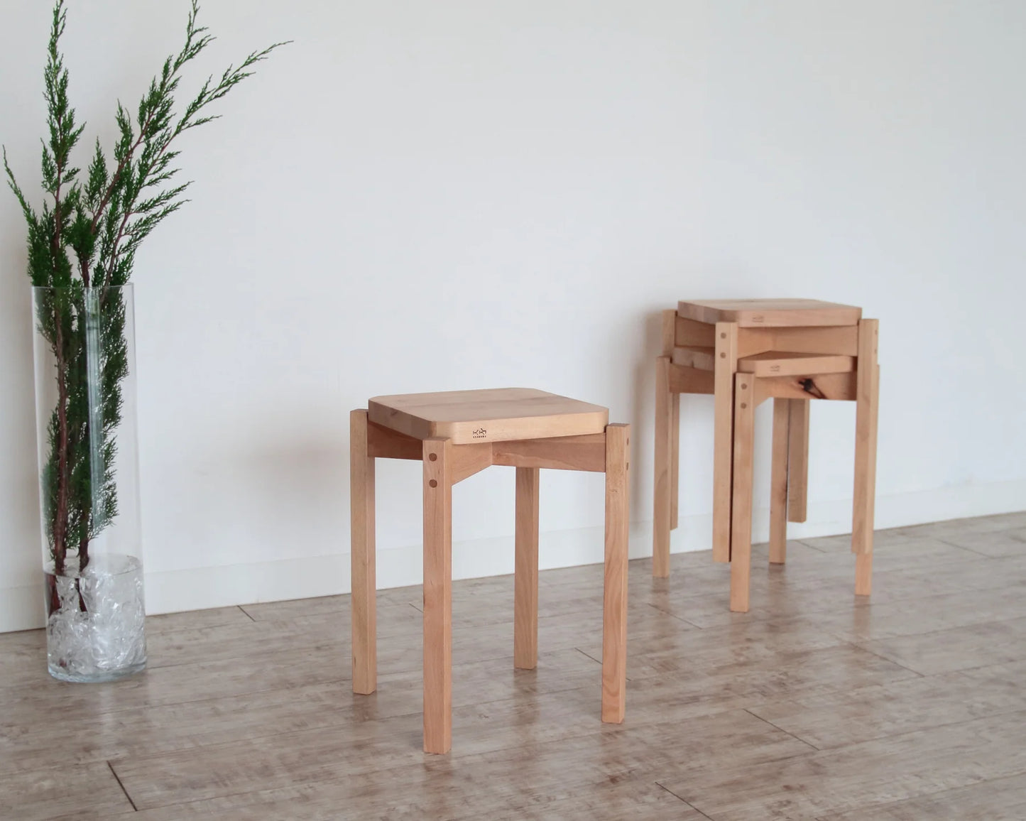 Asakura Makanai Natural Snow Beech Stool