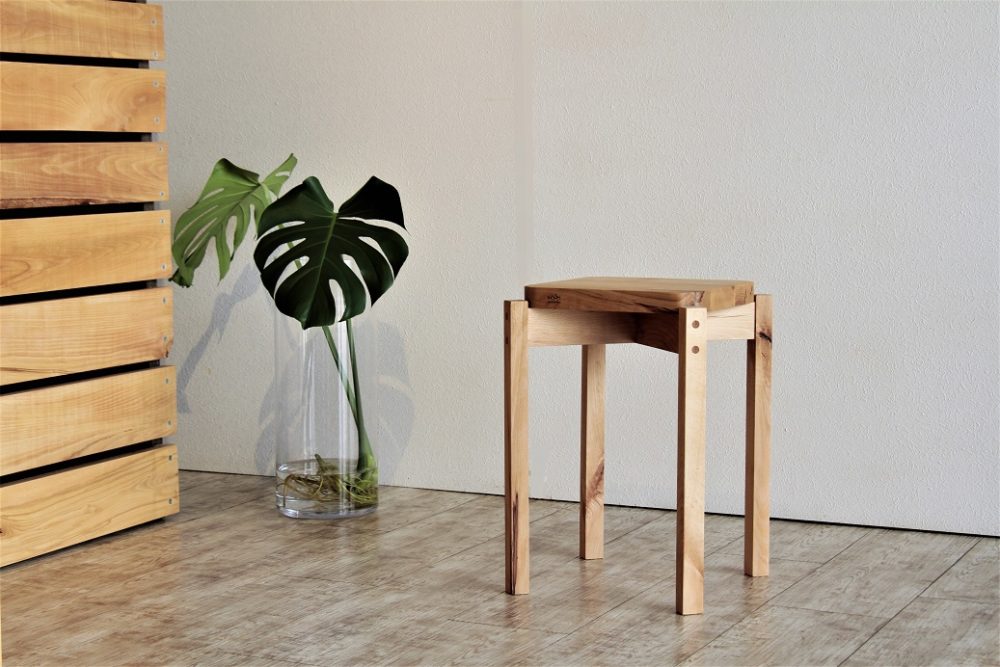 Asakura Makanai Natural Snow Beech Stool