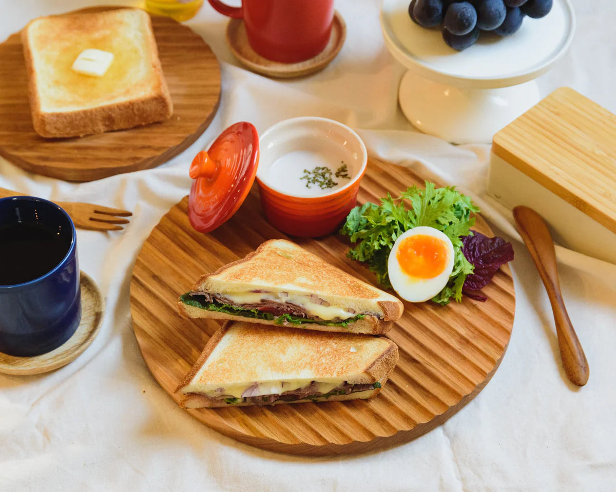 Asakura Naminori Wooden Breakfast & Serving Plate 27cm