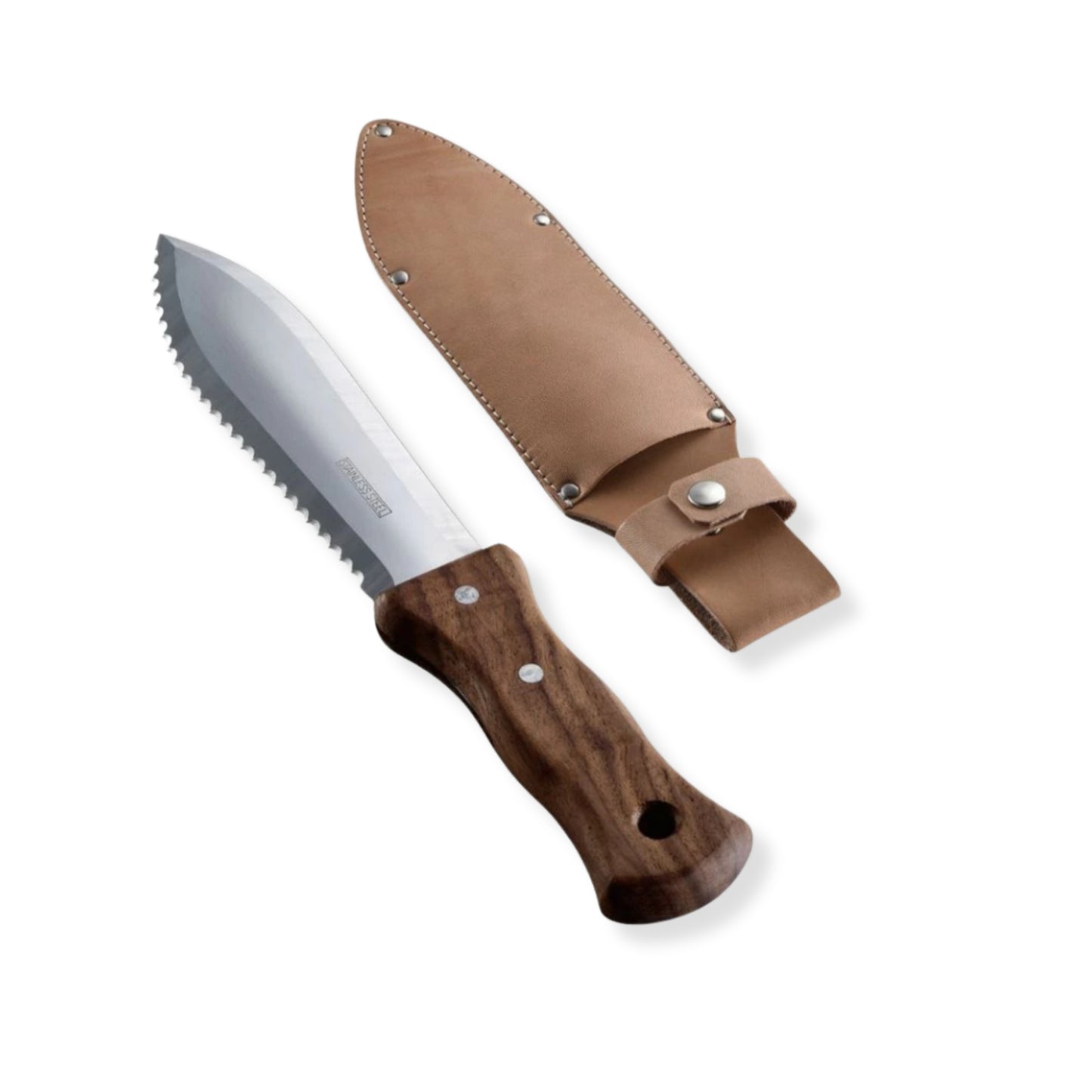 Asano Stainless Steel Hori Hori with Leather Sheath