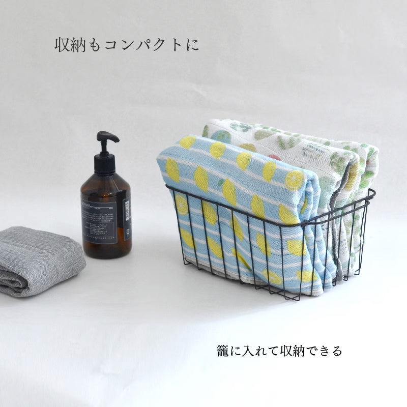 Binchotan Charcoal Slim Bath Towel - Flower Garden
