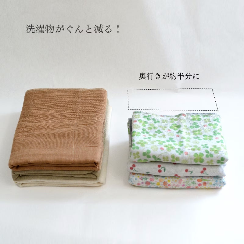Binchotan Charcoal Slim Bath Towel - Flower Garden