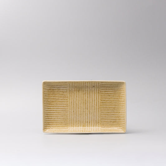 Biscuit Contour Rectangular Serving Plate 21cm