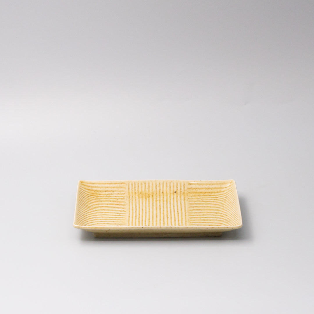 Biscuit Contour Rectangular Serving Plate 21cm