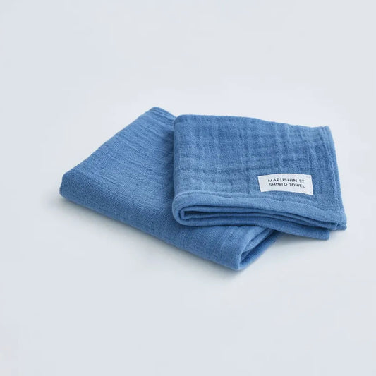 Marushin Quadruple Gauze Towel - Blue