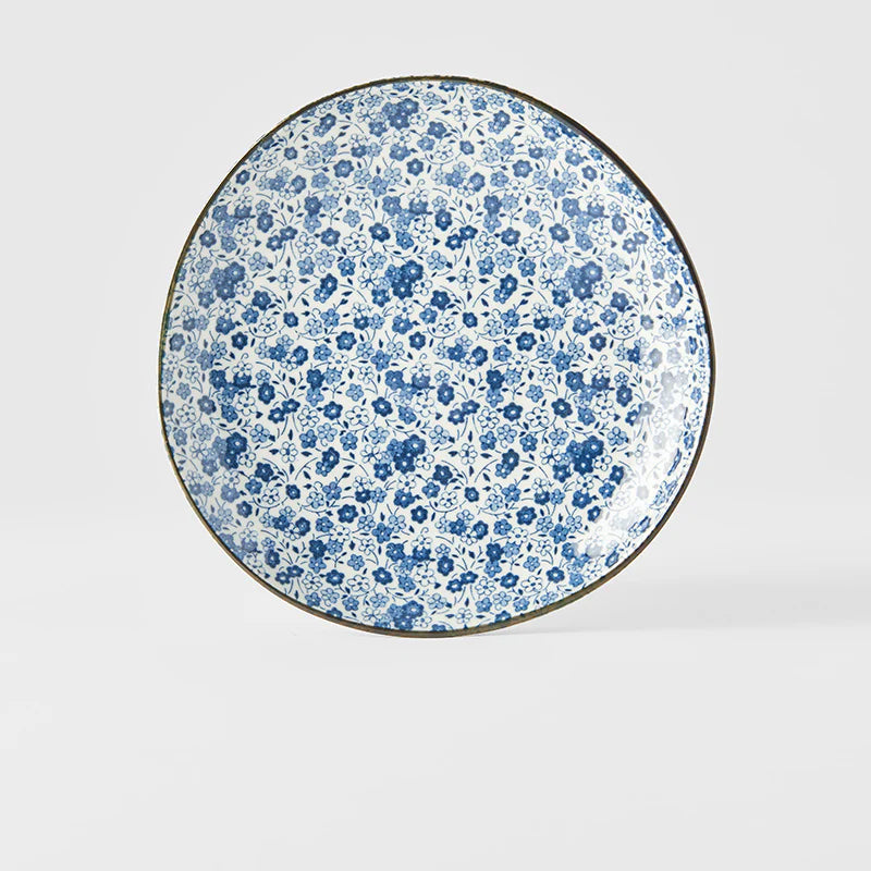 Blue Daisy uneven side plate 19cm
