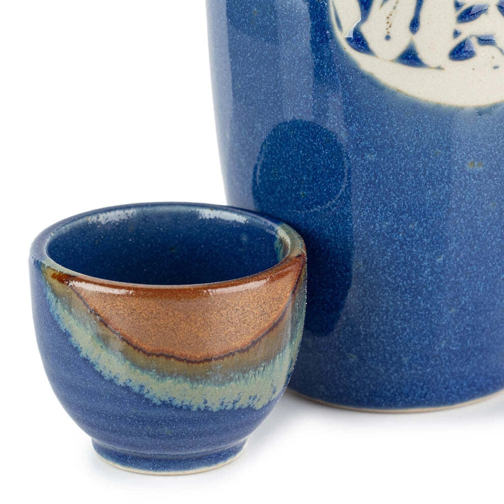Blue & Amber Sake Gift Set for Four 500ml