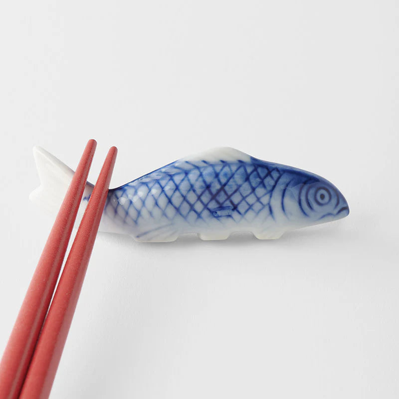 Blue & White Fish Chopstick Rest