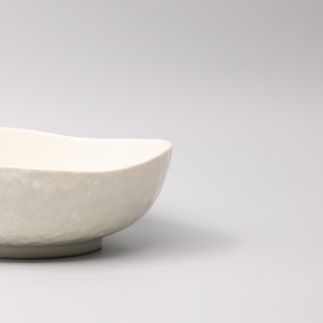 Kanso Soft White Large Uneven Bowl 20cm