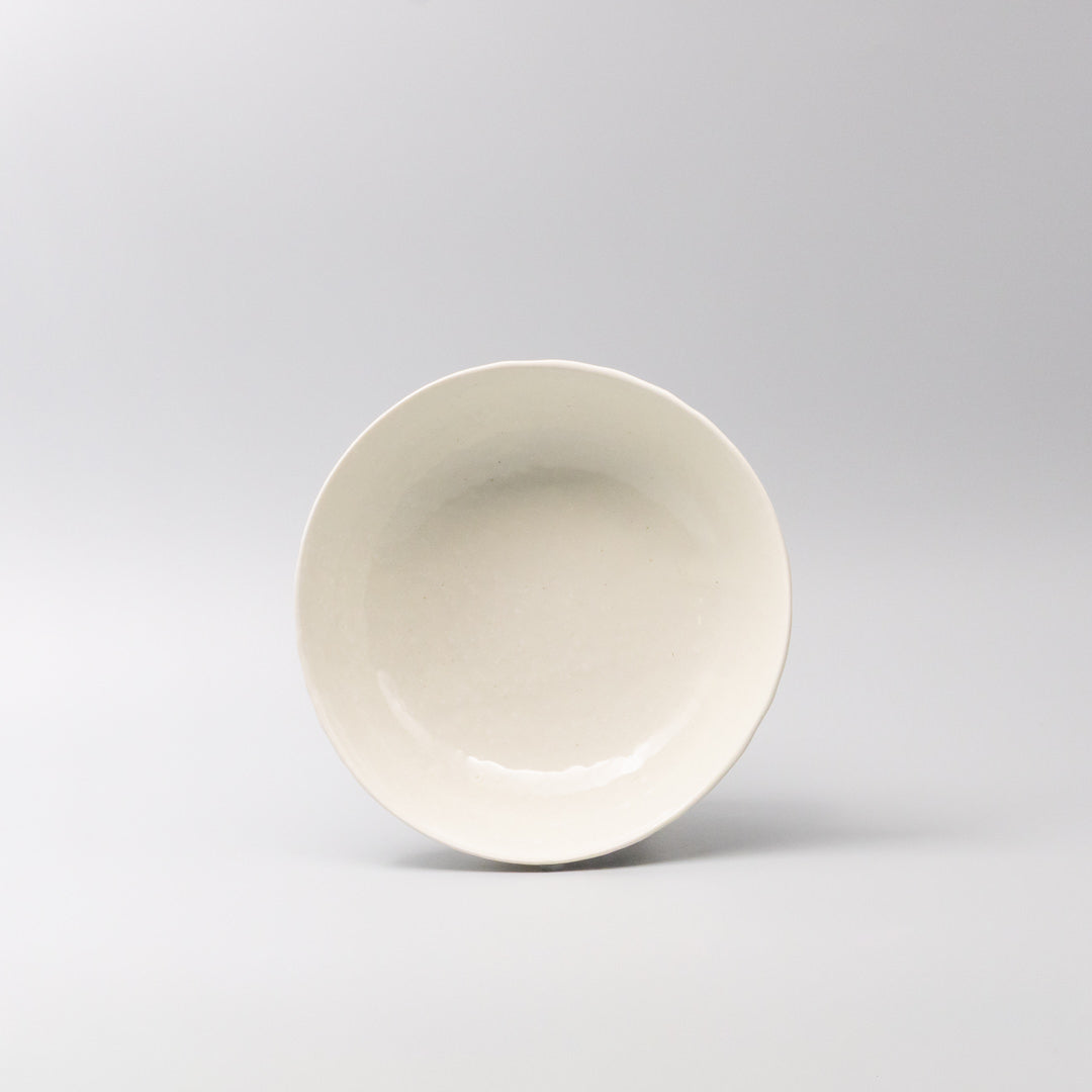 Kanso Soft White Large Uneven Bowl 20cm