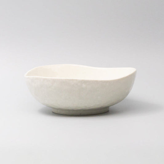 Kanso Soft White Large Uneven Bowl 20cm