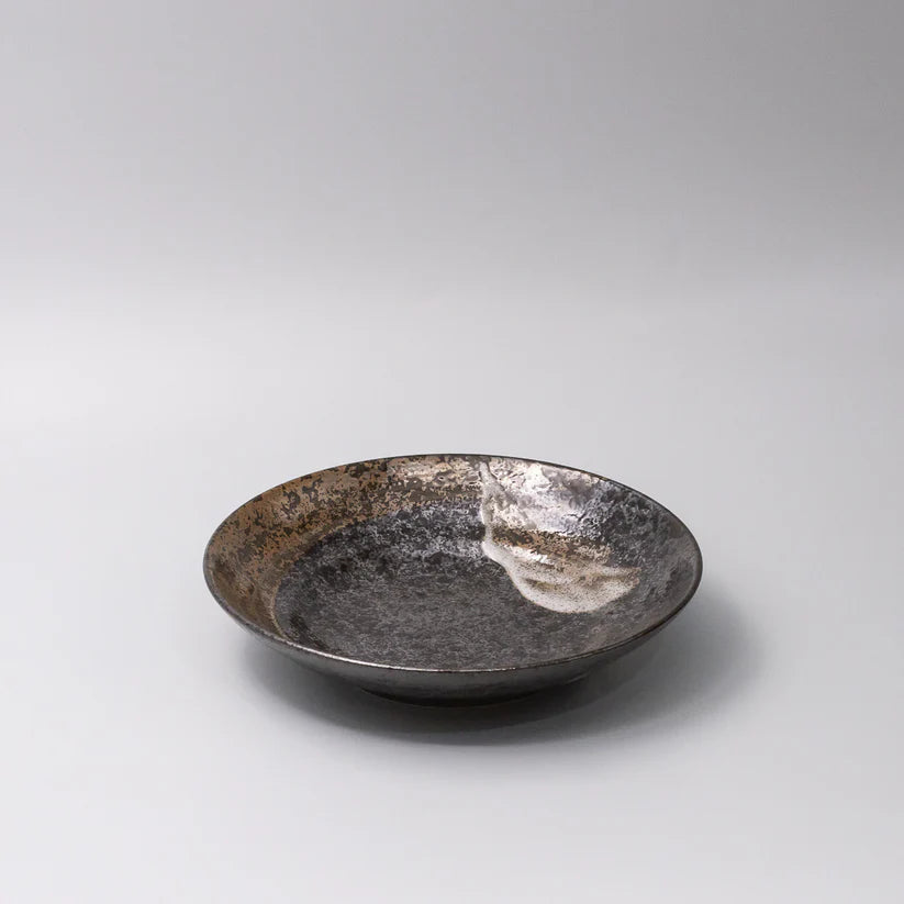 Bronze Brushstroke Shallow Bowl 23cm