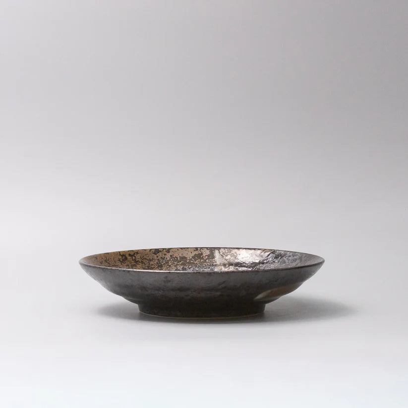 Bronze Brushstroke Shallow Bowl 23cm