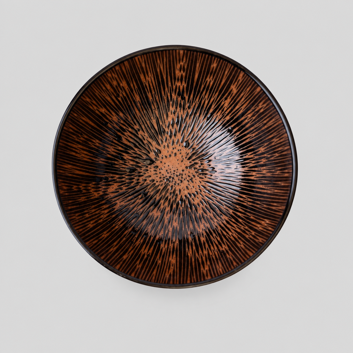 Bronze Converging Line U-Shape Bowl 19cm
