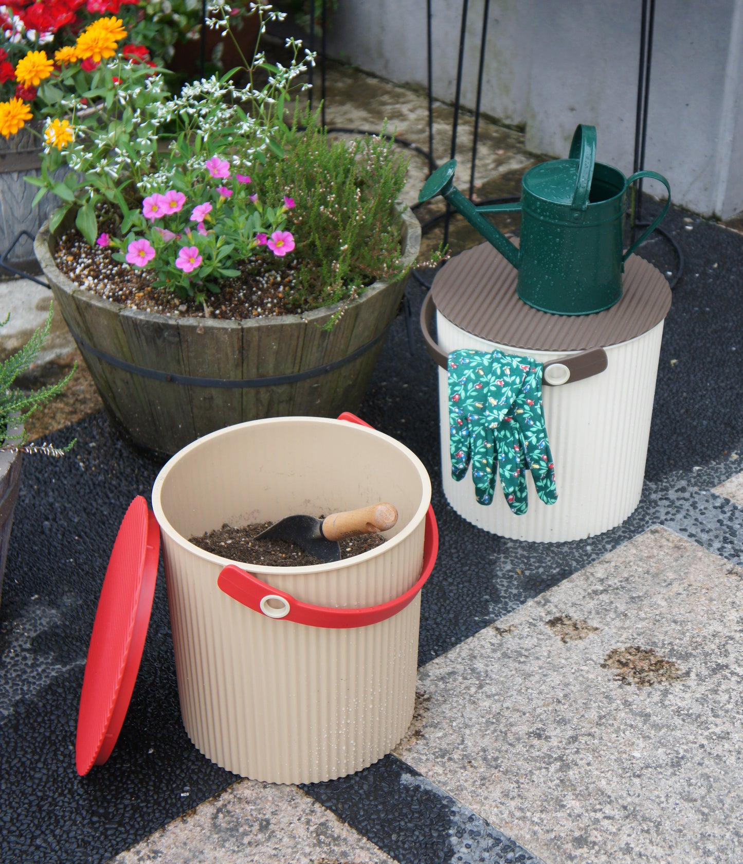 Hachiman Omnioutil L Storage Bucket 10L - Cafe Au Lait