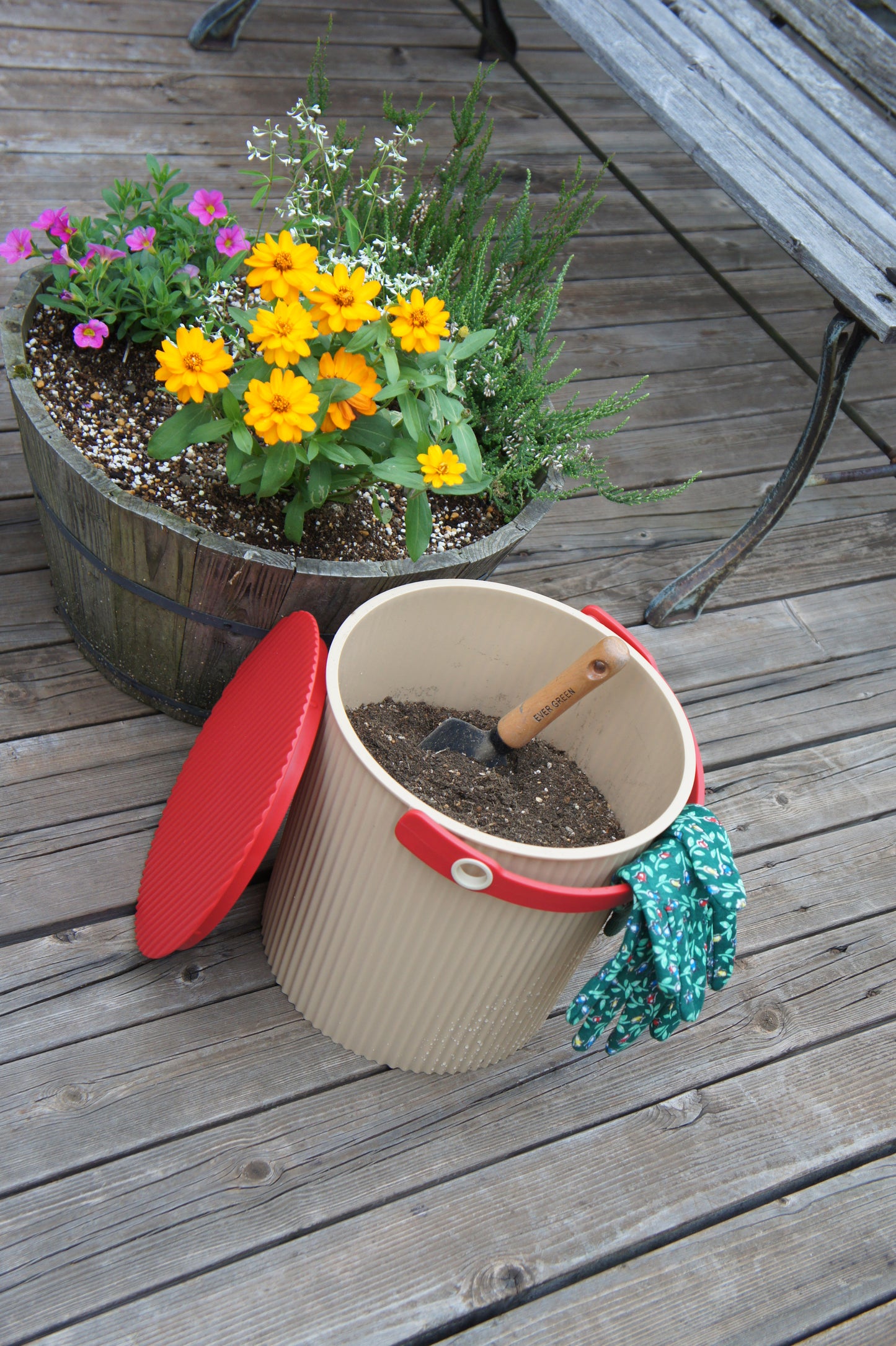 Hachiman Omnioutil L Storage Bucket 10L - Cafe Au Lait
