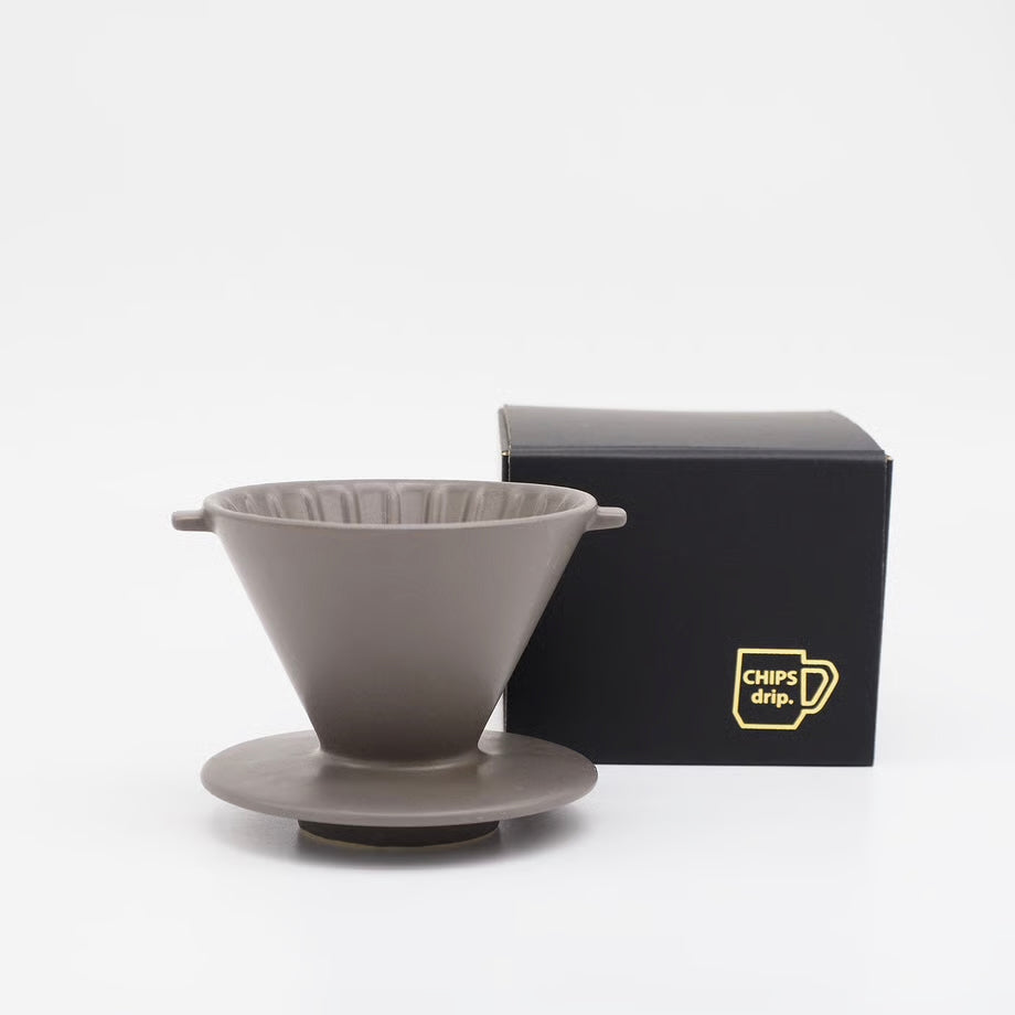 CHIPS Mat Grey Gift Boxed Coffee Dripper for 1-2 Cups
