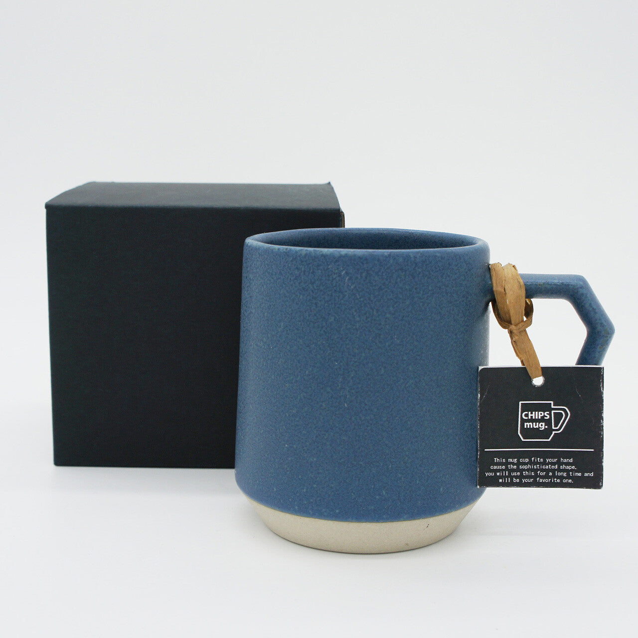 CHIPS Mat Sand Blue Gift Boxed Mug with Handle 380ml