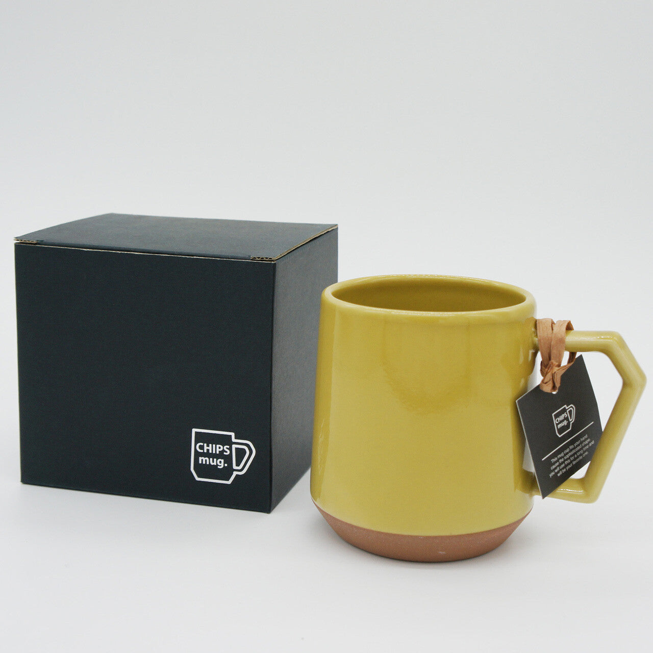 CHIPS Solid Mustard Gift Boxed Mug with Handle 380ml