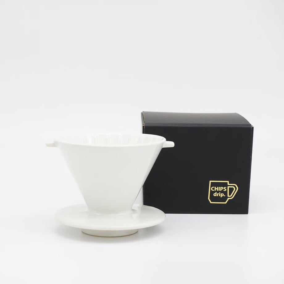 CHIPS Solid White Gift Boxed Coffee Dripper for 1-2 Cups