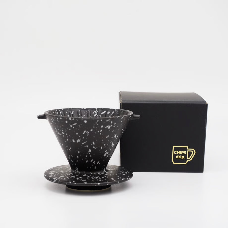 CHIPS Splash Black & White Gift Boxed Coffee Dripper for 1-2 Cups