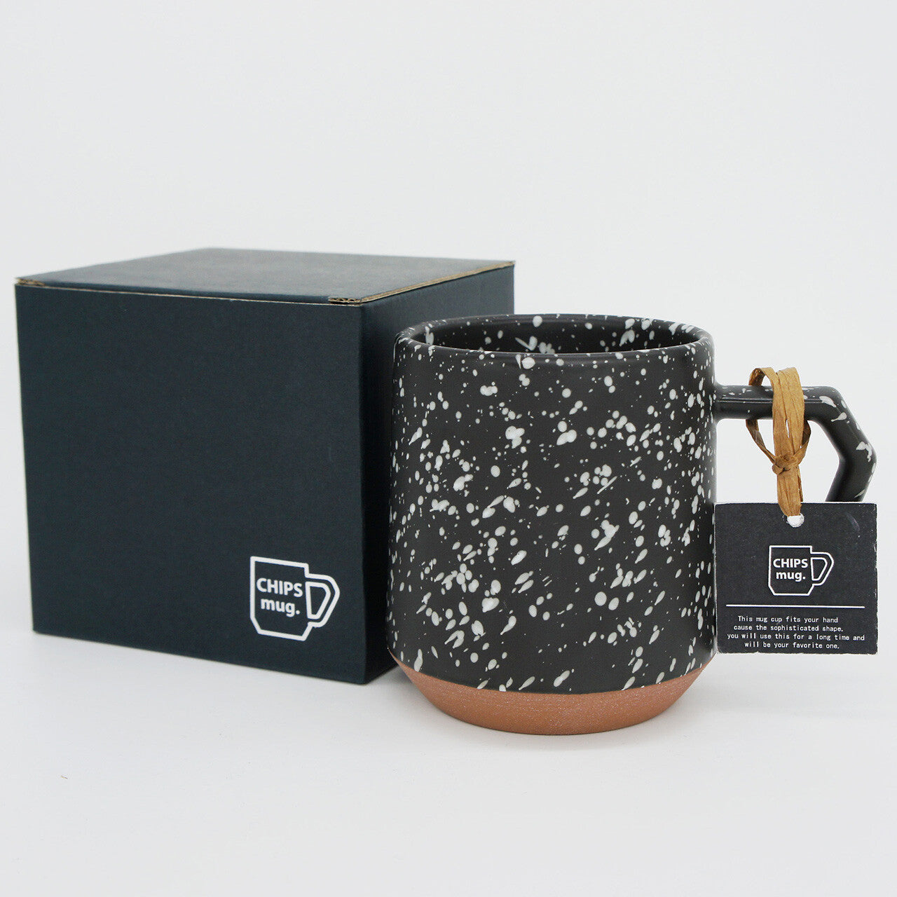 CHIPS Splash Black & White Gift Boxed Mug with Handle 380ml
