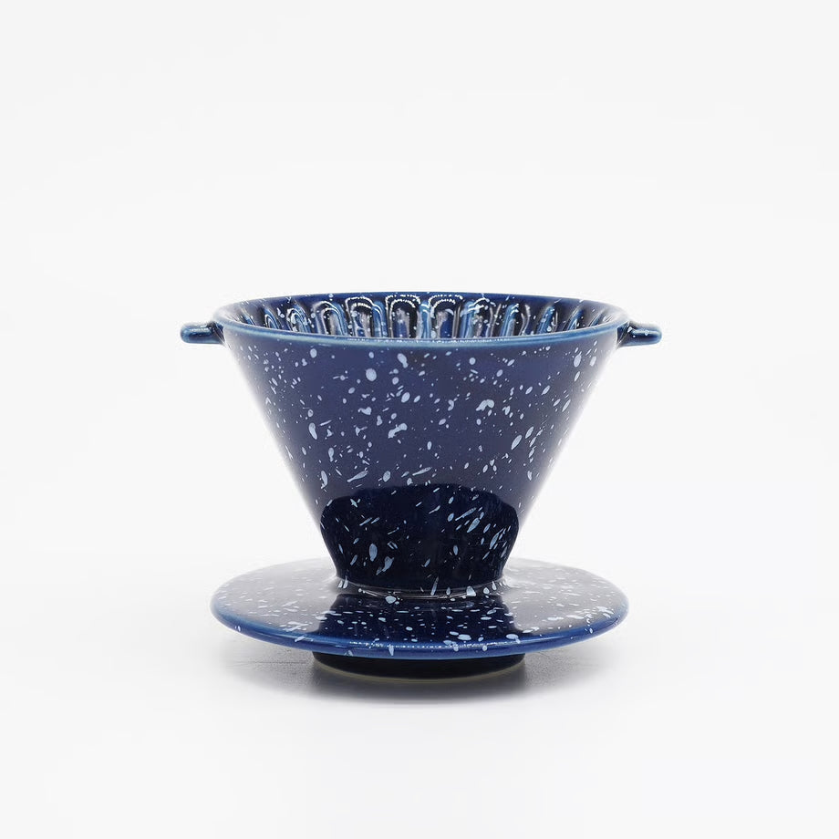 CHIPS Splash Navy & White Gift Boxed Coffee Dripper for 1-2 Cups