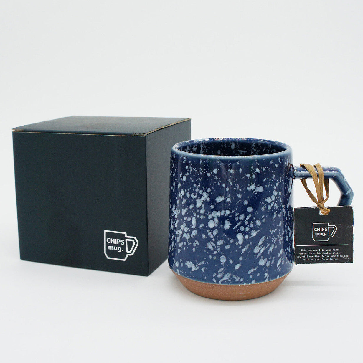 CHIPS Splash Navy & White Gift Boxed Mug with Handle 380ml