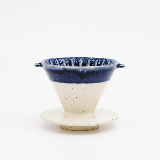 CHIPS Premium White & Navy Gift Boxed Coffee Dripper for 1-2 Cups