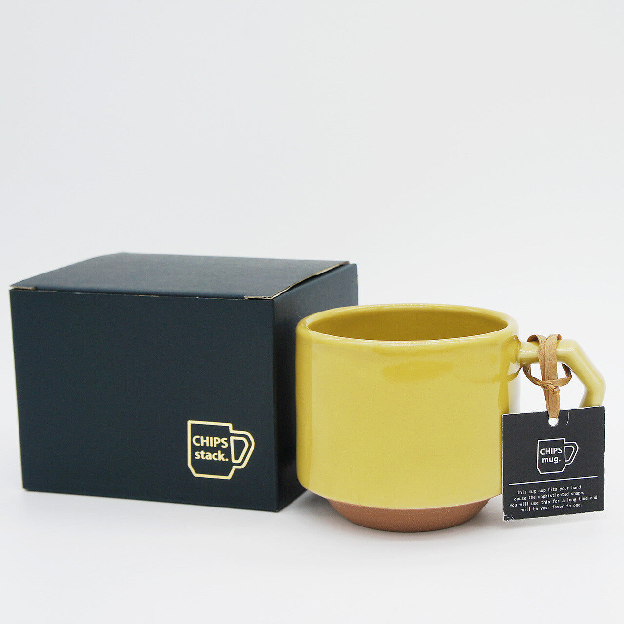 CHIPS Stack Solid Mustard Gift Boxed Mug with Handle 280ml