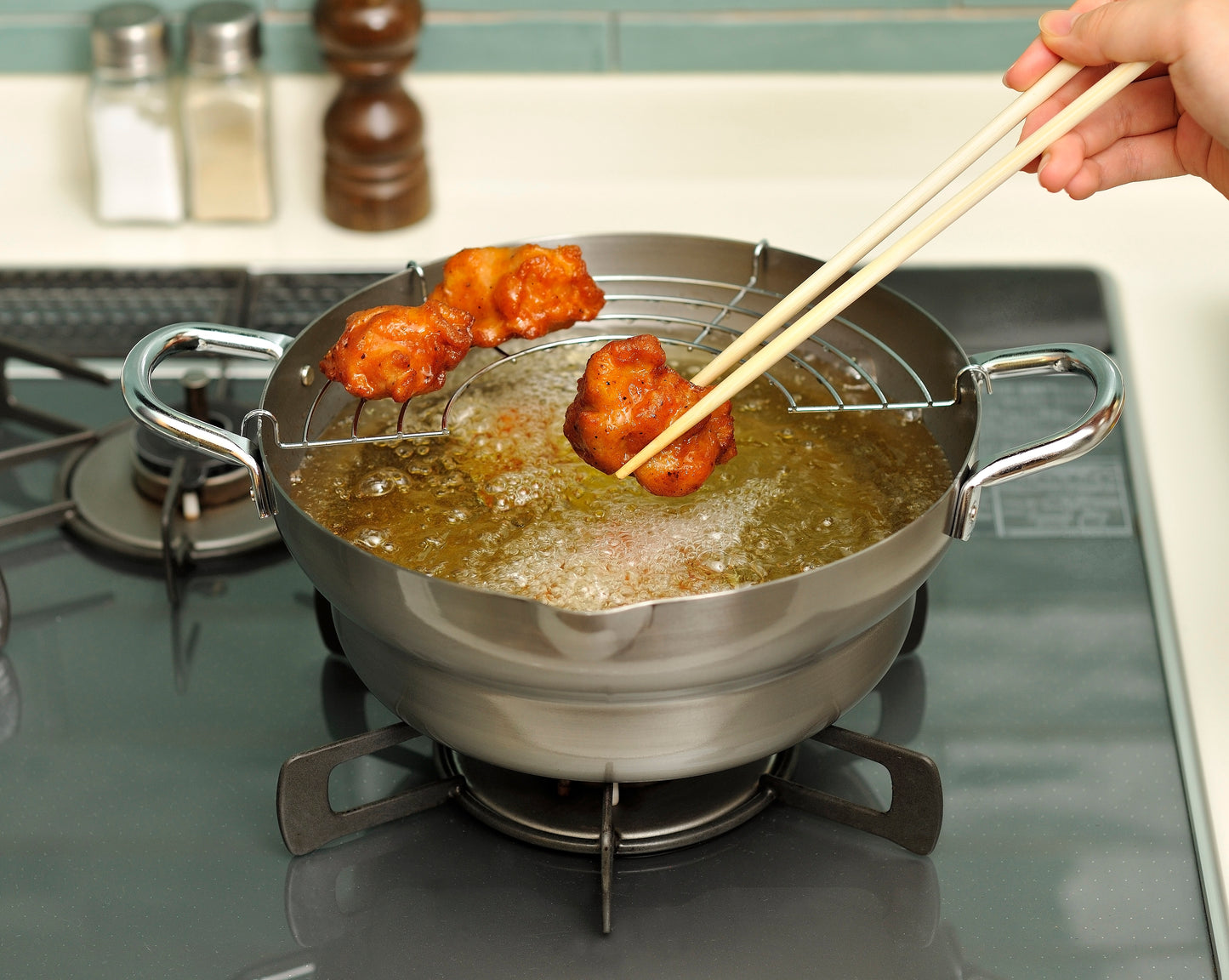 Chitose Iron Tempura Deep Frying Pot 20cm