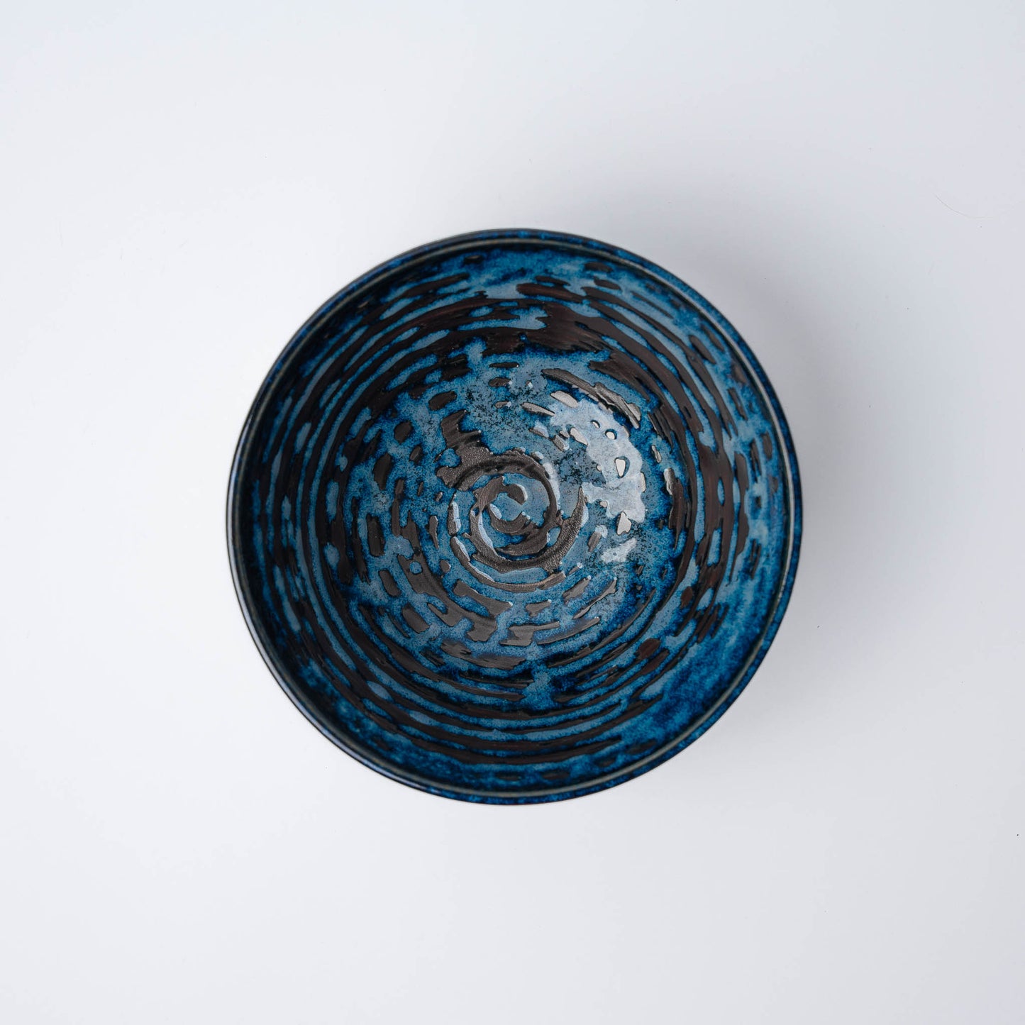Top of Copper Swirl Udon Bowl 20cm Made in Japan