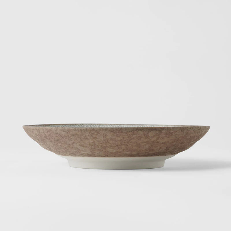 Crazed Grey Shallow Bowl 23cm