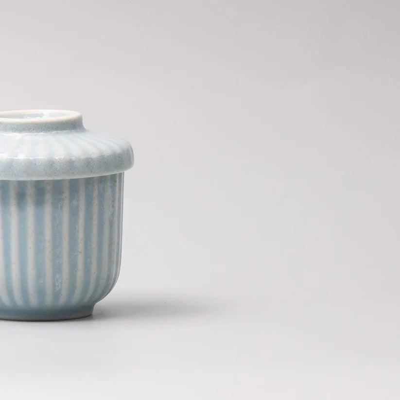 Cup Chawanmushi Ice Blue Lidded Jar 170ml