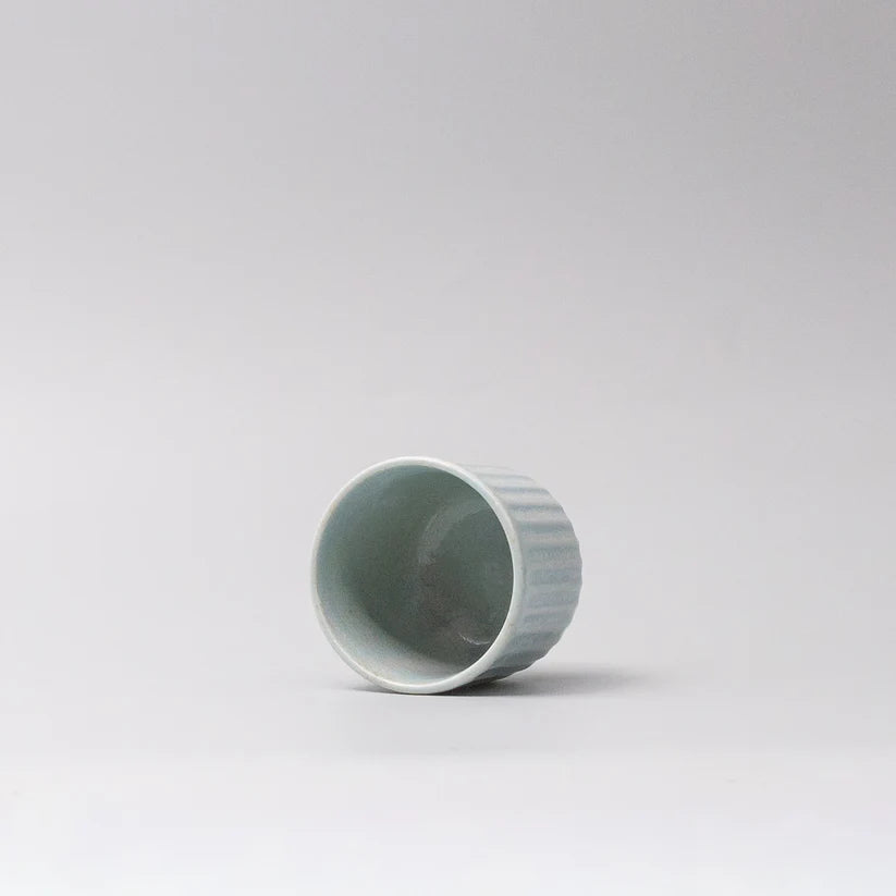 Cup Chawanmushi Ice Blue Lidded Jar 170ml