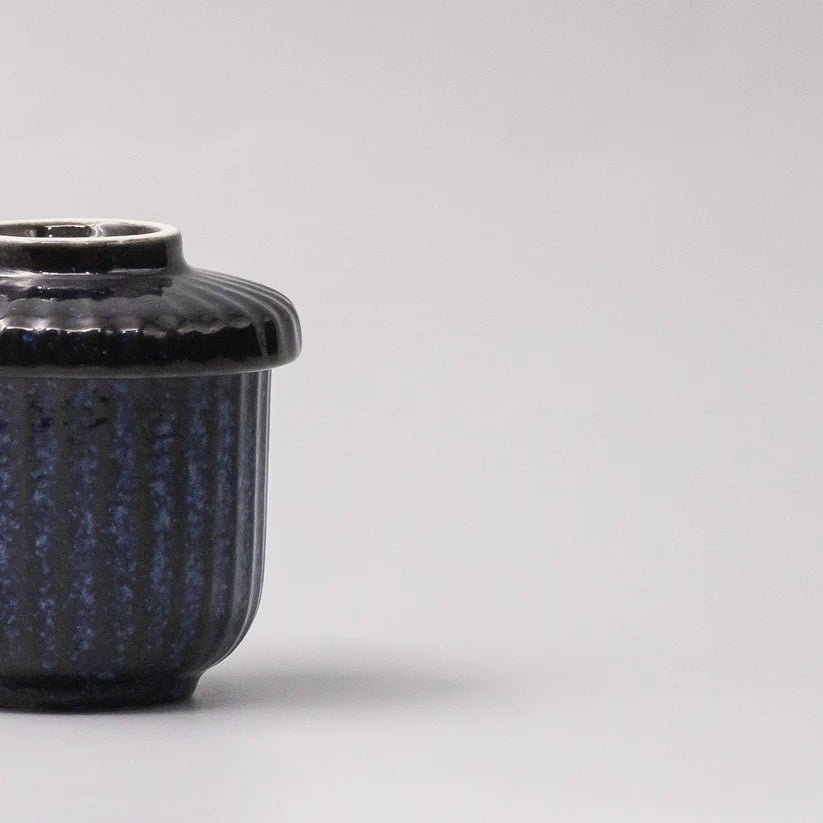 Cup Chawanmushi Indigo Blue Lidded Jar 170ml