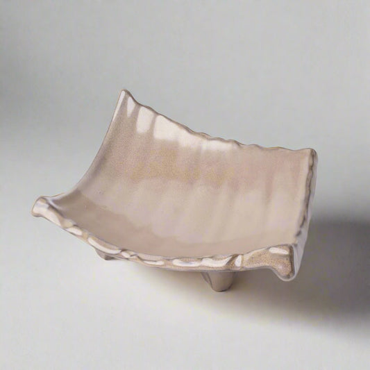 Swept Side Sushi Plate Dune Glaze 26cm