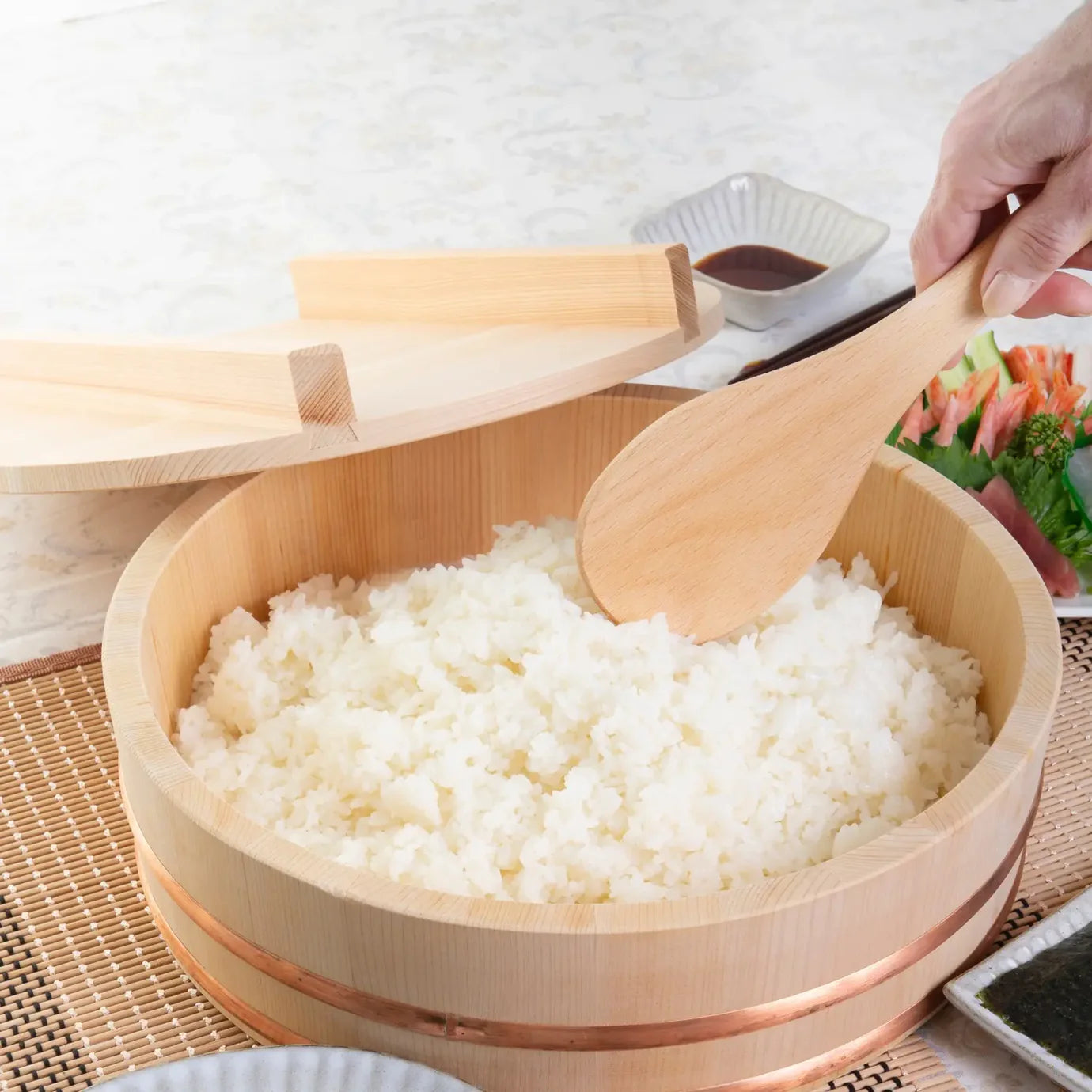EBM Miyajima Beechwood Rice Spatula 24cm