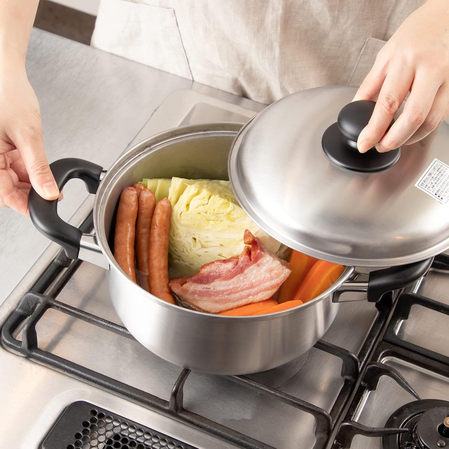 Enzo Classic Stainless Steel Casserole with Lid 20cm