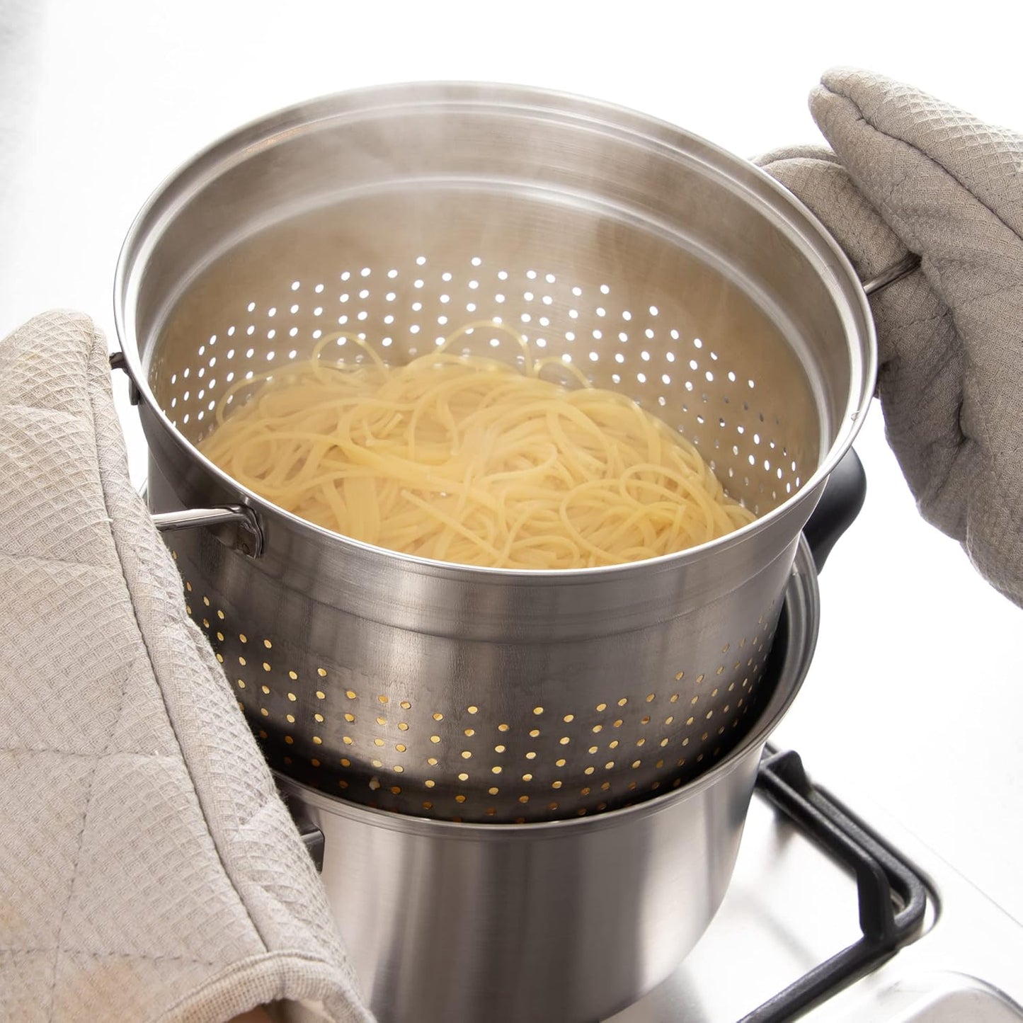 Enzo Classic Stainless Steel Pasta Pot 22cm
